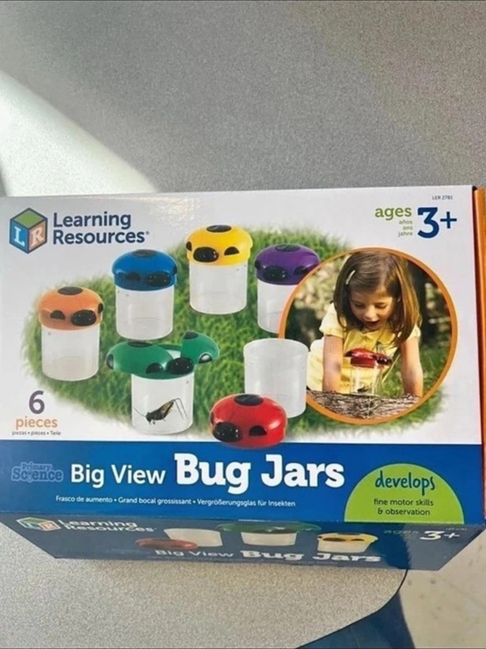 Learning Resources Primary Science Big View Bug Jars 6-Piece Set NEW